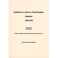 Slaidburn Baptisms 1838-1940